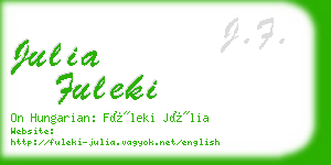 julia fuleki business card